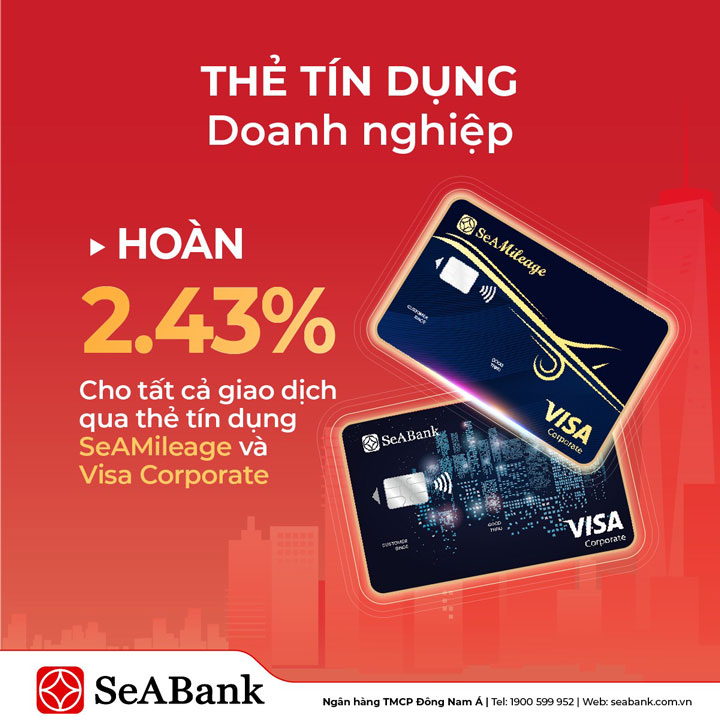 SeABank cung cấp đa dạng thẻ doanh nghiệp