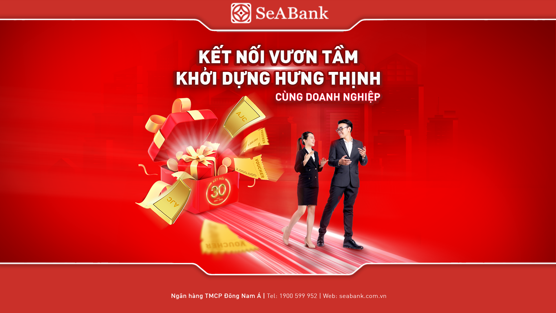 Thông báo Mã số dự thưởng Chương trình tri ân SeABank 30 năm: Kết nối vươn tầm - Khởi dựng hưng thịnh dành cho doanh nghiệp